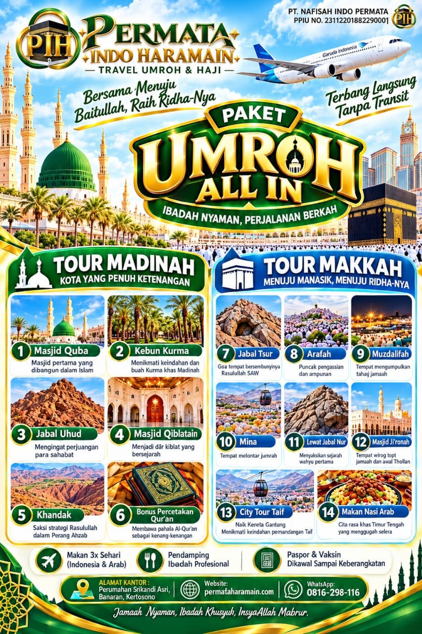 Brosur City Tour Madinah & Makkah